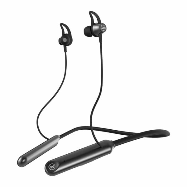 WINGS Phantom 205 Neckband with touch controls Bluetooth 5.3 Bluetooth Gaming Headset  (Black, In the Ear)