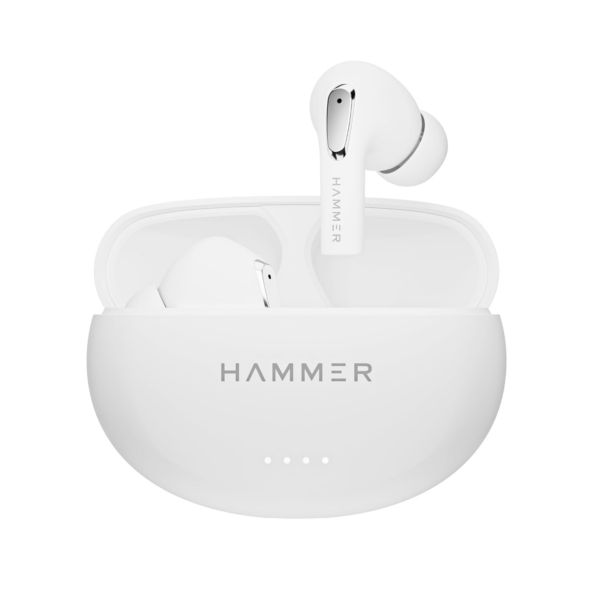 HAMMER Mini Pods True Wireless Earbuds with Upto 20H Playtime (White)