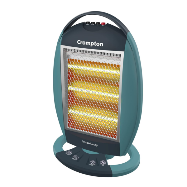 Crompton Insta Cozy 1200 Watt Halogen Room Heater with 3 Heat Settings(Grey Blue)