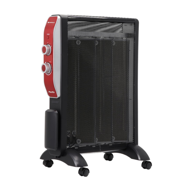 Havells Room Heater 1500W Pacifio Mica, Micathermic Technology for Rapid & Instant Heating, Black & Rose Gold