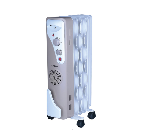 Havells OFR 5 Wave Fins with Fan 1400 watt (Beige)
