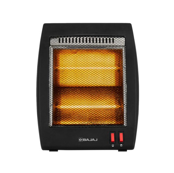 Bajaj RHX-2 Halogen Heater|2 Heat Settings-400W/800W|Noiseless Operation, Black