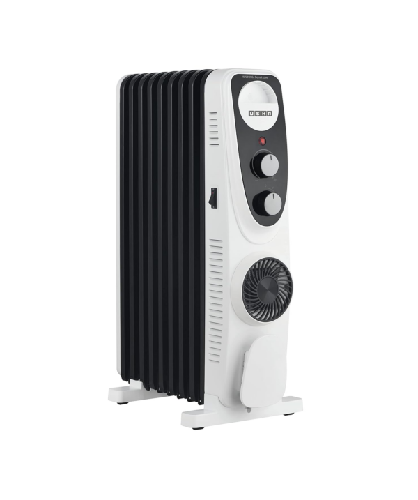 USHA 4209 Fu Ptc U Shaped 9 Fin Oil Filled Radiator Room Heater (Black),2700 Watts