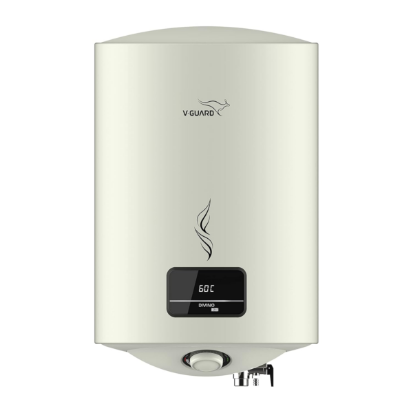V-Guard Divino DG Geyser 15 Litre Water Heater for Home, White