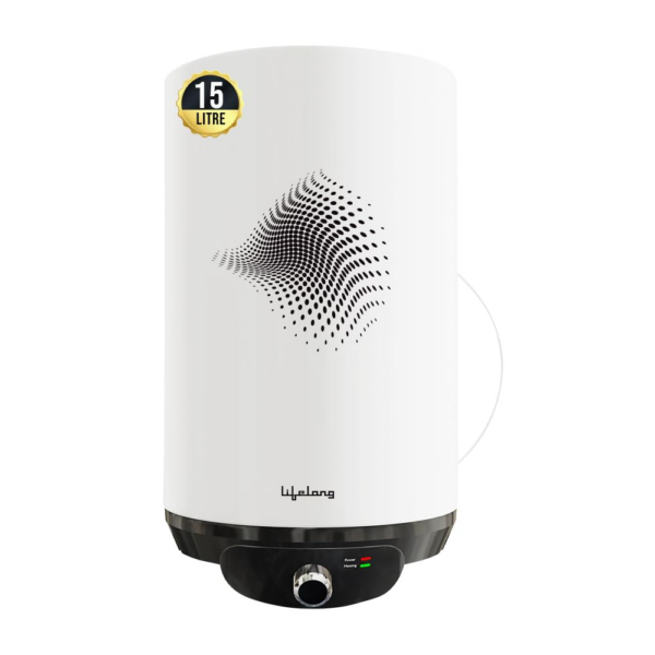 Lifelong Water Heater for Home - Water Geyser 15 ltr, White
