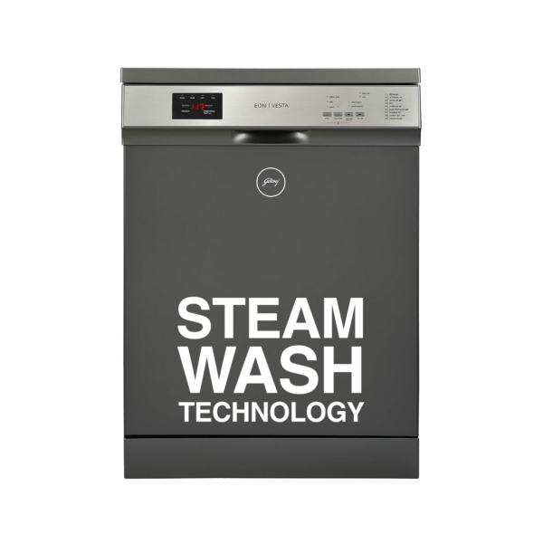 Godrej Eon Dishwasher, Steam Wash Technology, 13 place setting