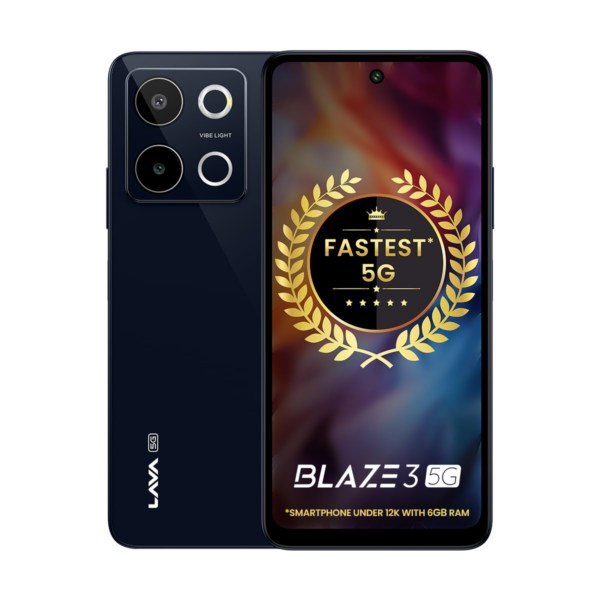 Lava Blaze 3 5G (Glass Blue, 6GB+128GB)