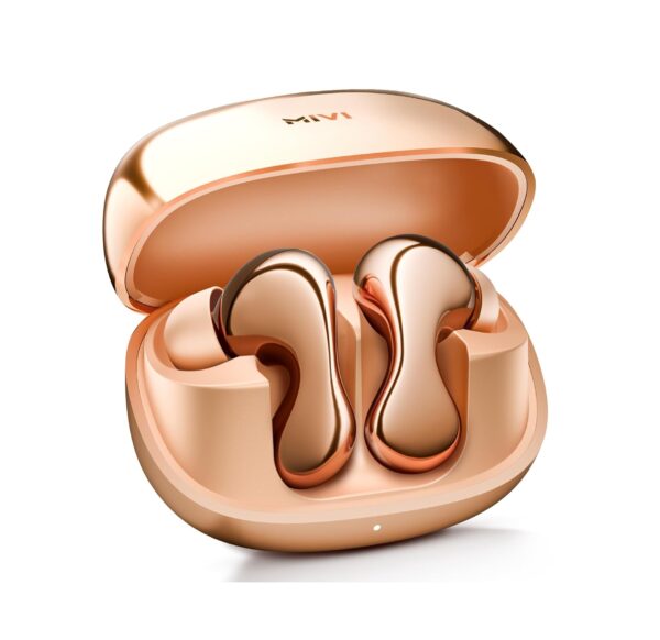 Mivi SuperPods Immersio [Flagship Launch], True Wireless Earbuds, 3D Soundstage, 60H Playtime, Reflective Peach