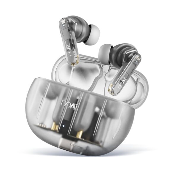 boAt Airdopes 191 ANC Truly Wireless in-Ear Earbuds w/ 32dB Active Noise Cancellation, Ambient Mode, 60hrs Playback, Pellucid White