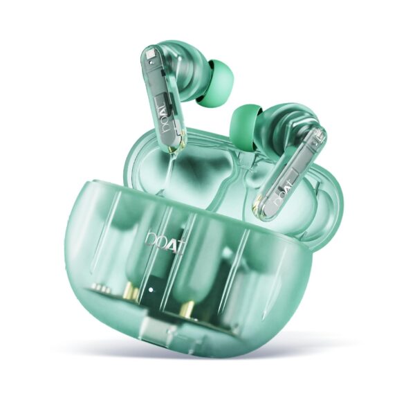 boAt Airdopes 191 ANC Truly Wireless in-Ear Earbuds w/ 32dB Active Noise Cancellation, Ambient Mode, 60hrs Playback, Pellucid Green