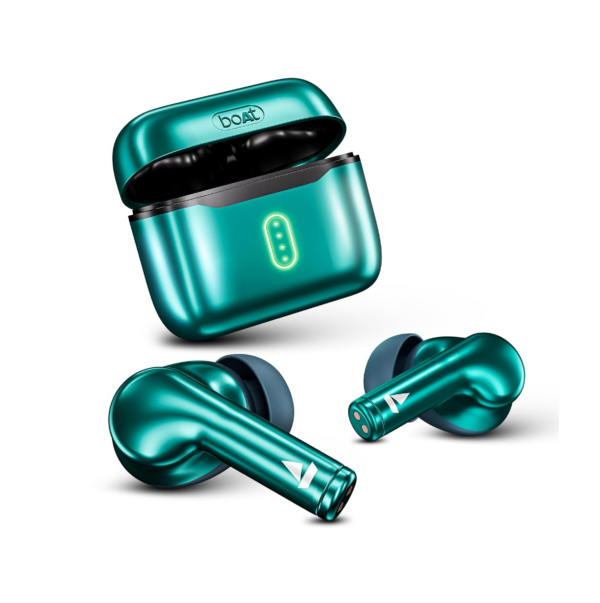 boAt [New Launch] Airdopes 141 Pro Buds, 13mm Drivers, Metallic Finish, 60HRS Battery (Maritan Green)