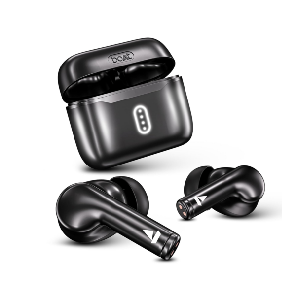 boAt [New Launch] Airdopes 141 Pro Buds, 13mm Drivers, Metallic Finish, 60HRS Battery (Obsidian Black)