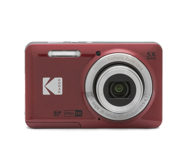 KODAK PIXPRO Friendly Zoom FZ55-RD 16MP Digital Camera with 5X Optical Zoom 28mm Wide Angle and 2.7" LCD Screen (Red)