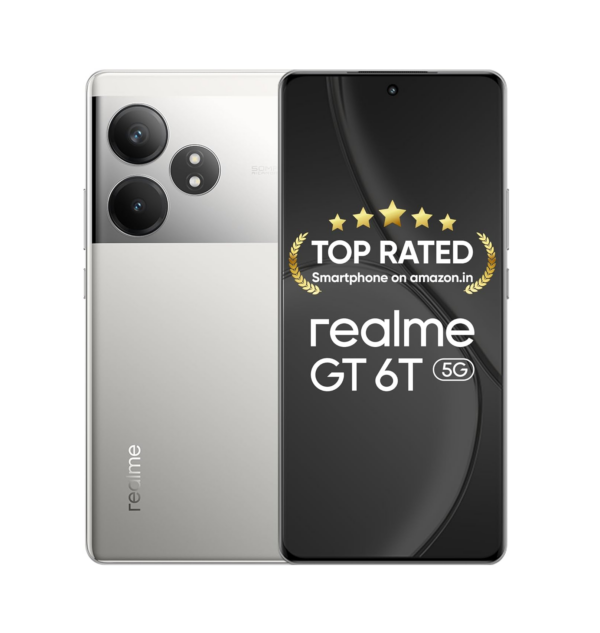 realme GT 6T 5G (Fluid Silver,8GB RAM+128GB Storage)