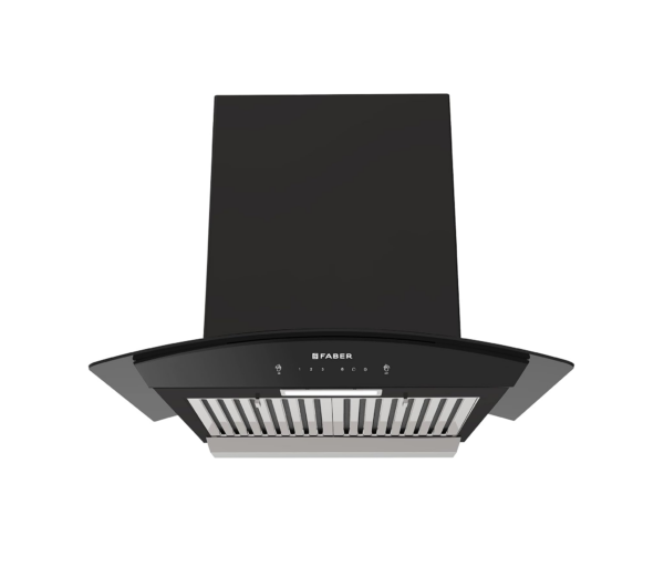 Faber 60cm 1500 m³/hr Autoclean Kitchen Chimney|Autoclean Alarm|Mood Light, Black