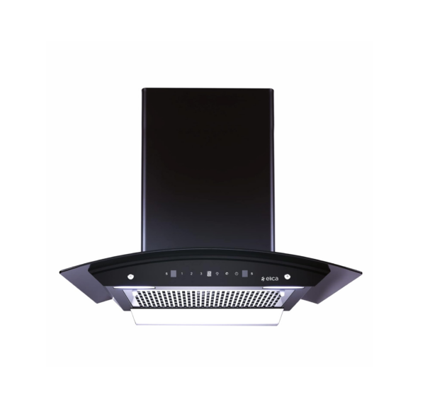 Elica 60 cm 1350 m3/hr Filterless Autoclean Kitchen Chimney (WDFL 606 HAC LTW MS NERO, Touch + Motion Sensor Control, Black)