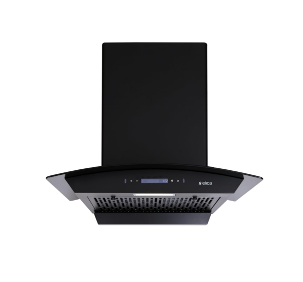 Elica 60cm 1425 m3/hr BLDC Filterless Autoclean Kitchen Chimney (BLDC FL 600 HAC LTW MS NERO), Black
