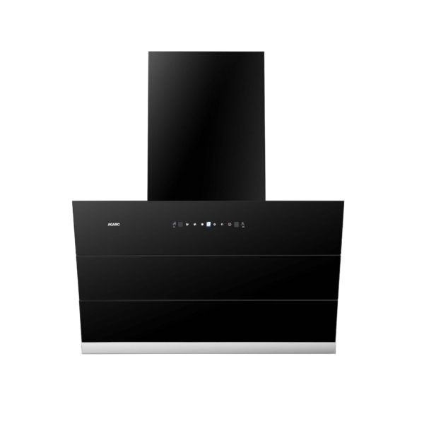 AGARO Elite Kitchen Chimney 60 cm 1200 m3/hr (SS Baffle Filter, Touch and Motion Sensor Control and Digital Display, Black)
