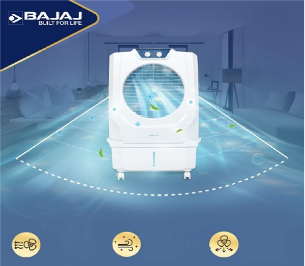 Bajaj Shield Series Arteon 55L Desert Air Cooler For Home | Dual Side Water Inlet | Inverter Compatible【White】 - Image 2