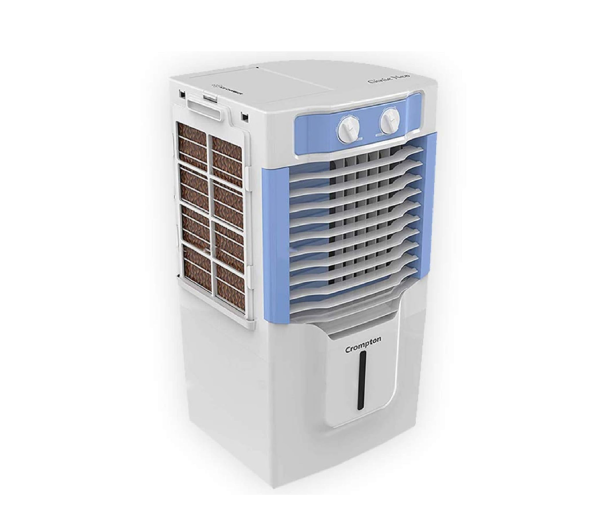 Crompton Ginie Neo Personal Air Cooler – 10L, White and Light Blue