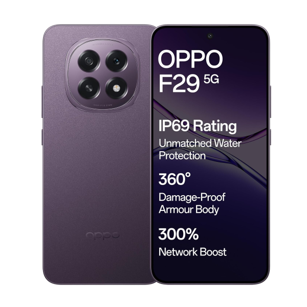 OPPO F29 5G (Solid Purple, 8GB RAM, 256GB Storage)