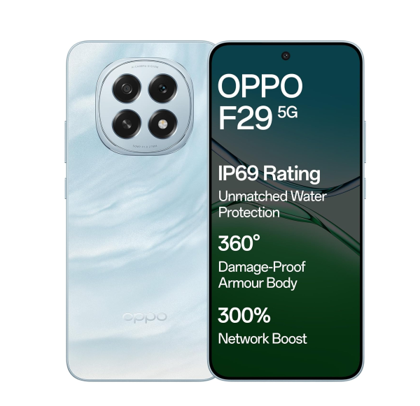 OPPO F29 5G (Glacier Blue, 8GB RAM, 256GB Storage)